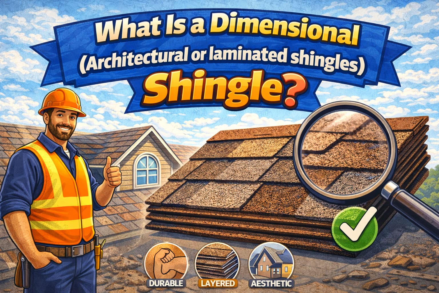Blog post What Is a Dimensional (Architectural or laminated shingles) Shingle? image